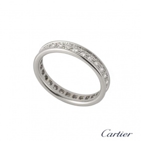 Cartier 18k White Gold Diamond Set Full Eternity Ring
